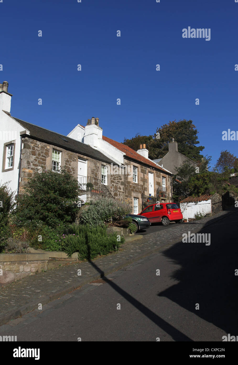 North Queensferry street scene Scotland October 2012 Stock Photo Alamy
