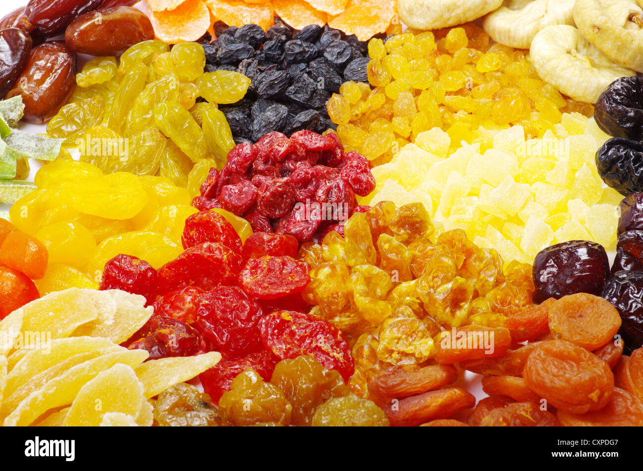 Background made of assorted dried fruits Stock Photo Alamy