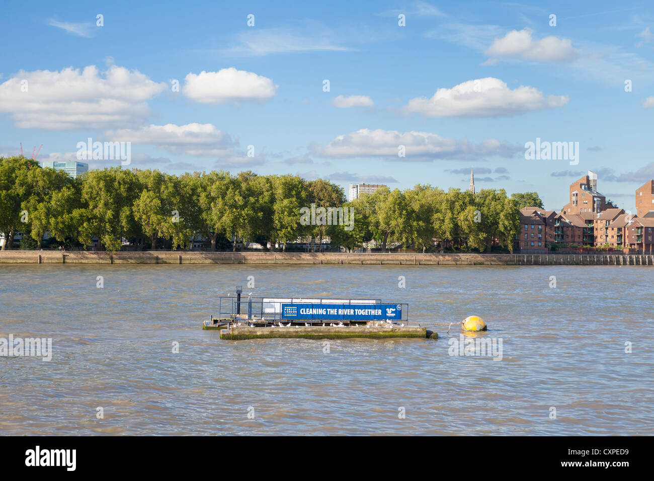 Litter trap on river london hi-res stock photography and images - Alamy