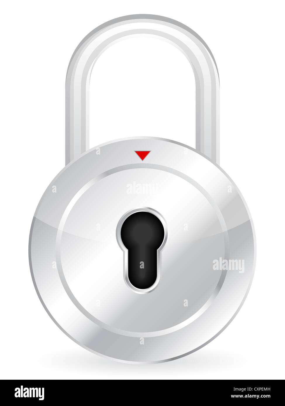 Metal padlock isolated on a white background Stock Photo - Alamy