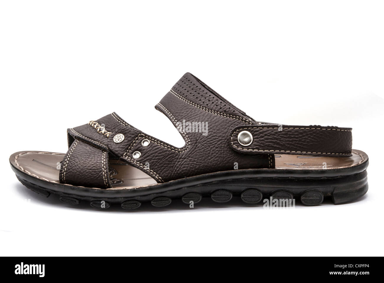 Men's sandal isolated on white background Stock Photo