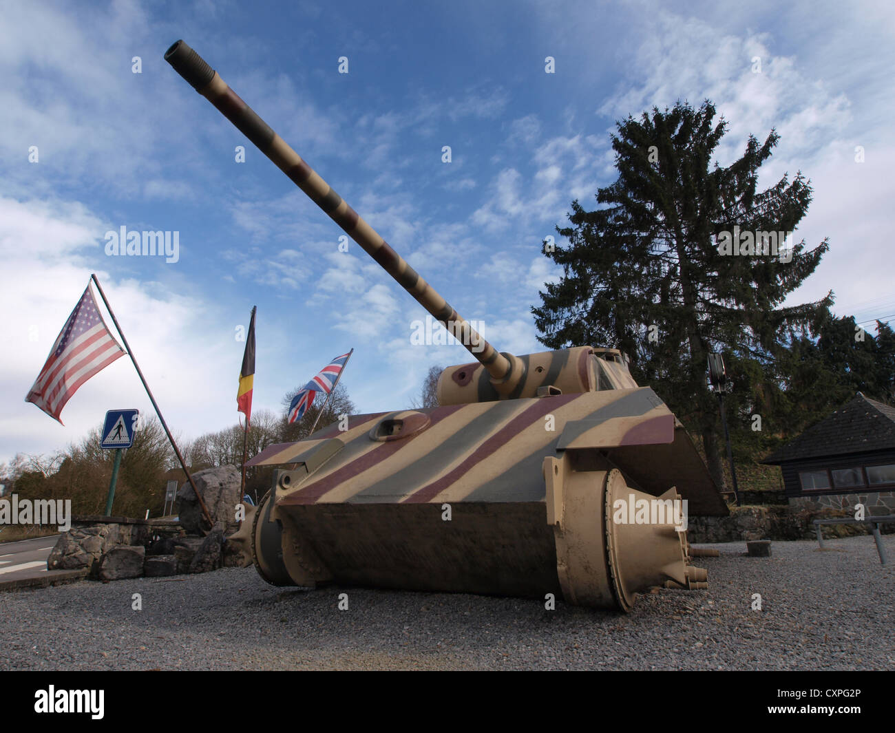 Panther type G (Sd.Kfz. 171) near Celles, Belgium Stock Photo