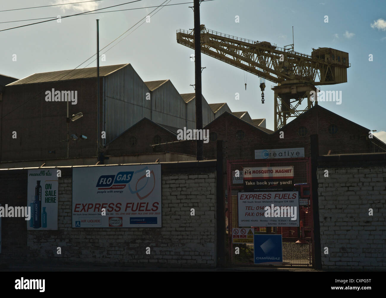 Part of Glasgow's industrial landscape Stock Photo Alamy