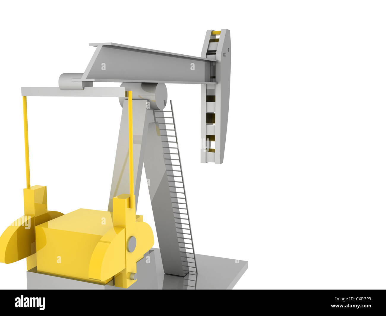 Oil-derrick - Computer Art 3D Series - Isolated Image Stock Photo - Alamy