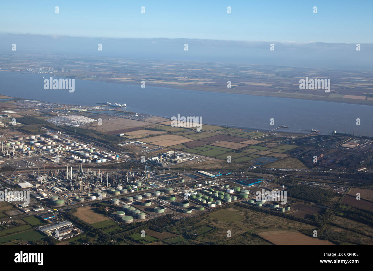 humber refineries aerial Stock Photo