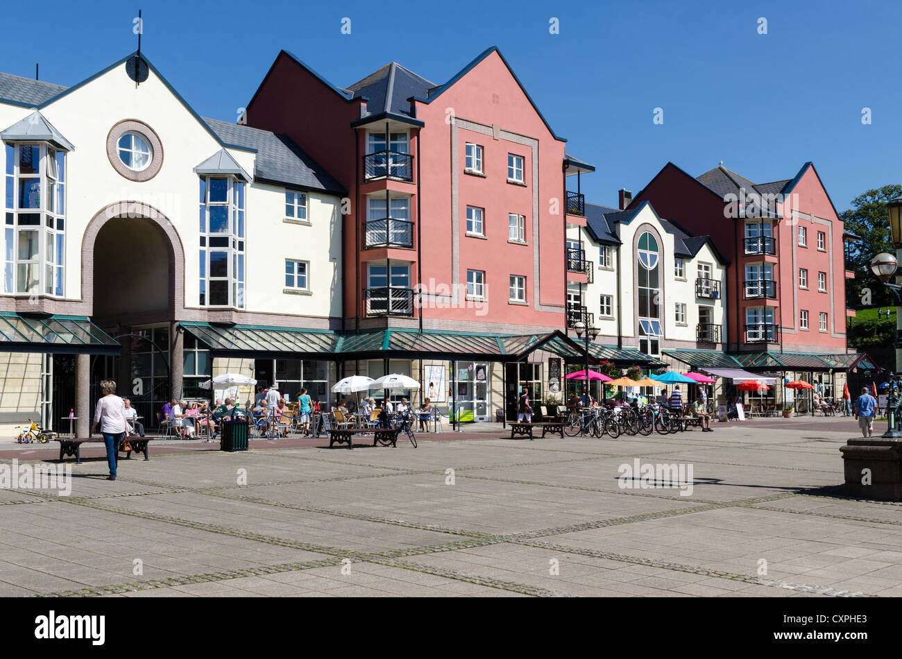 The Quay at Exeter in summer Stock Photo