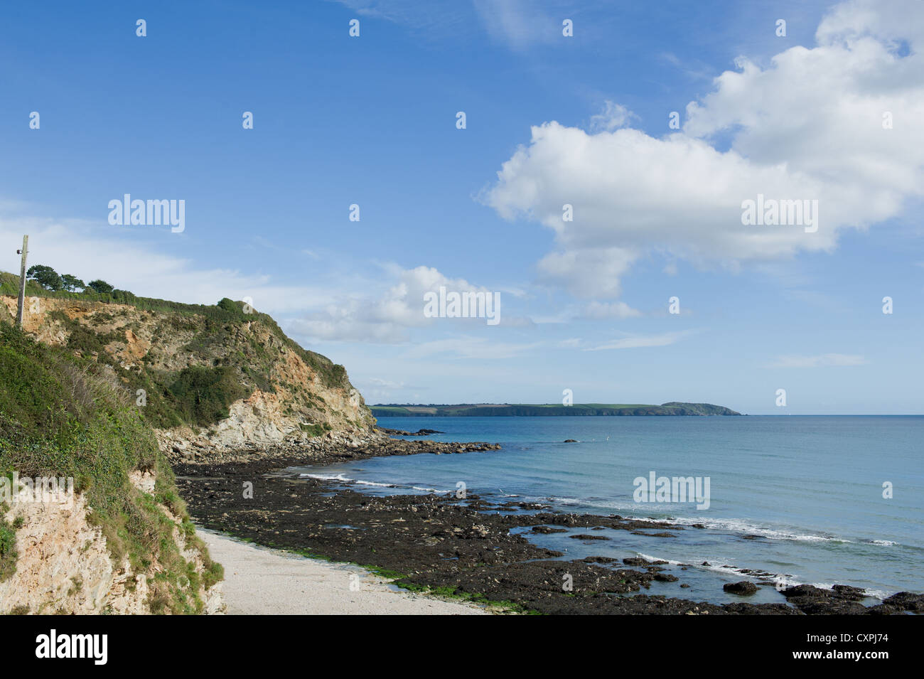 The coast near Charlestown in Cornwall Stock Photo