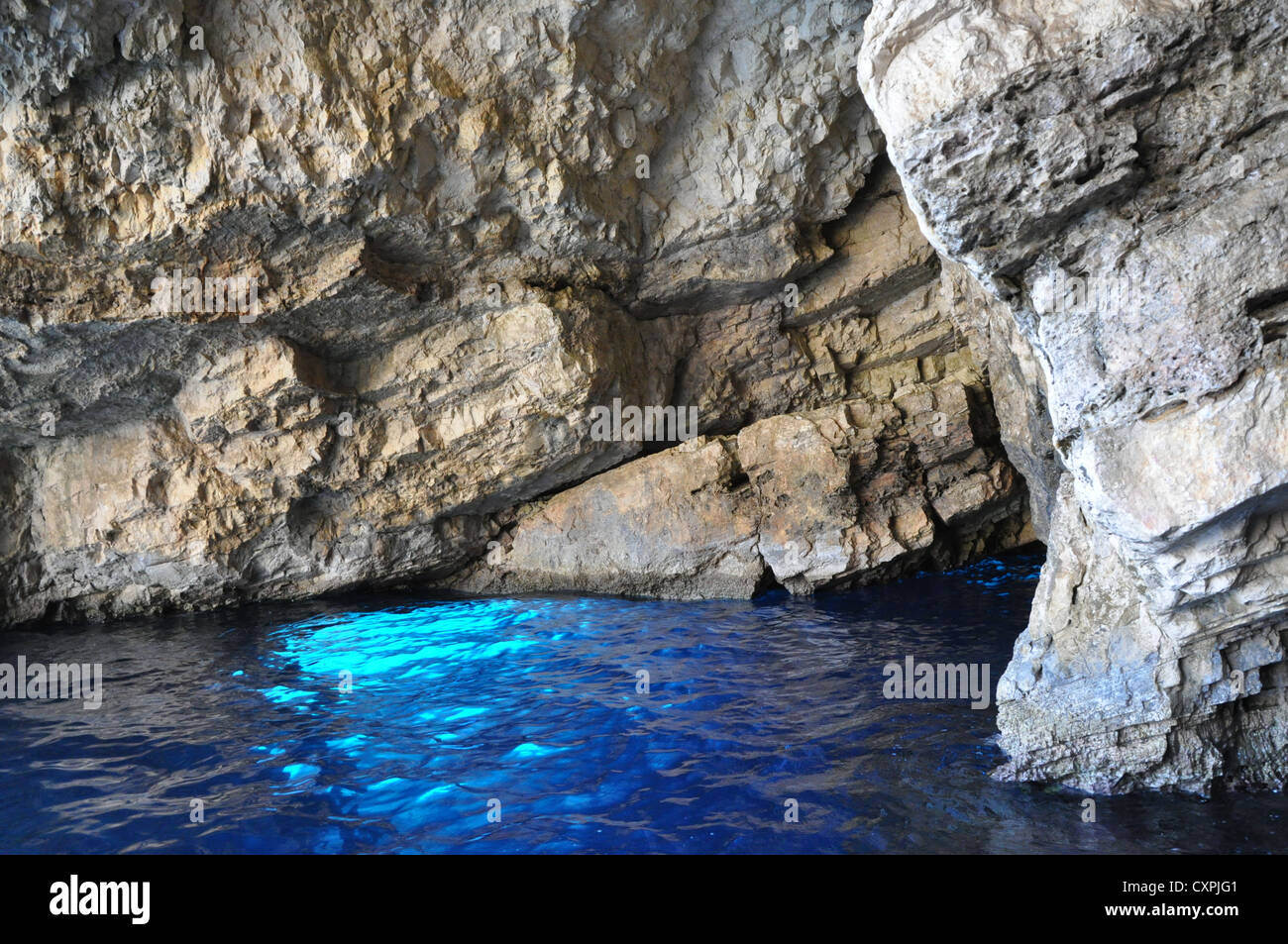 Blue caves on Zakynthos island, Greece Stock Photo