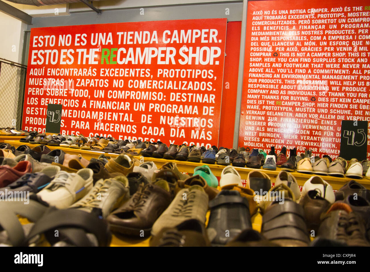 Shoes store shop Camper outlet, Inca Mallorca Spain Stock Photo ...