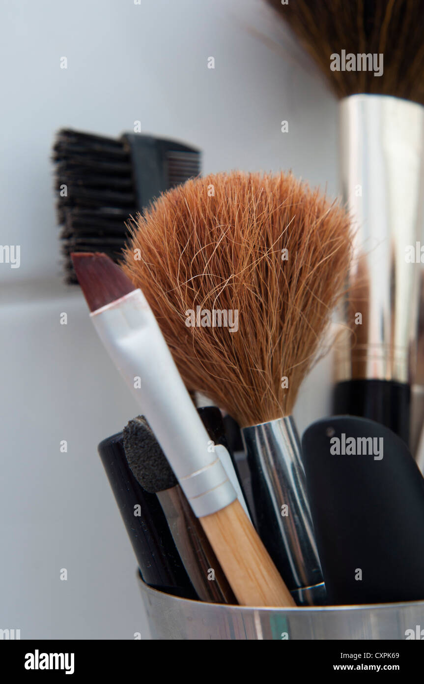makeup brushes Stock Photo