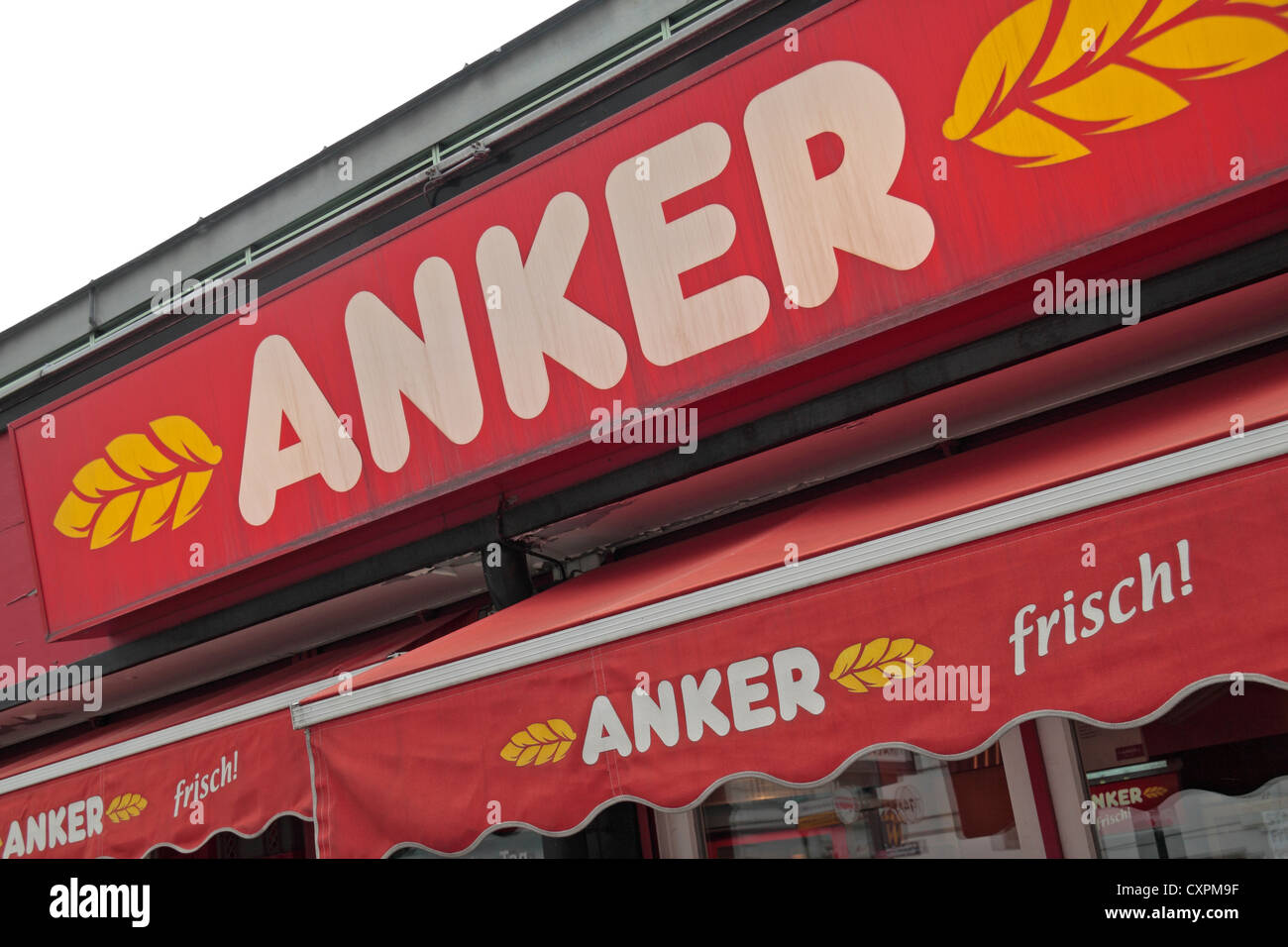 The Anker Bakery logo above a store in Vienna (Wien), Austria Stock Photo -  Alamy