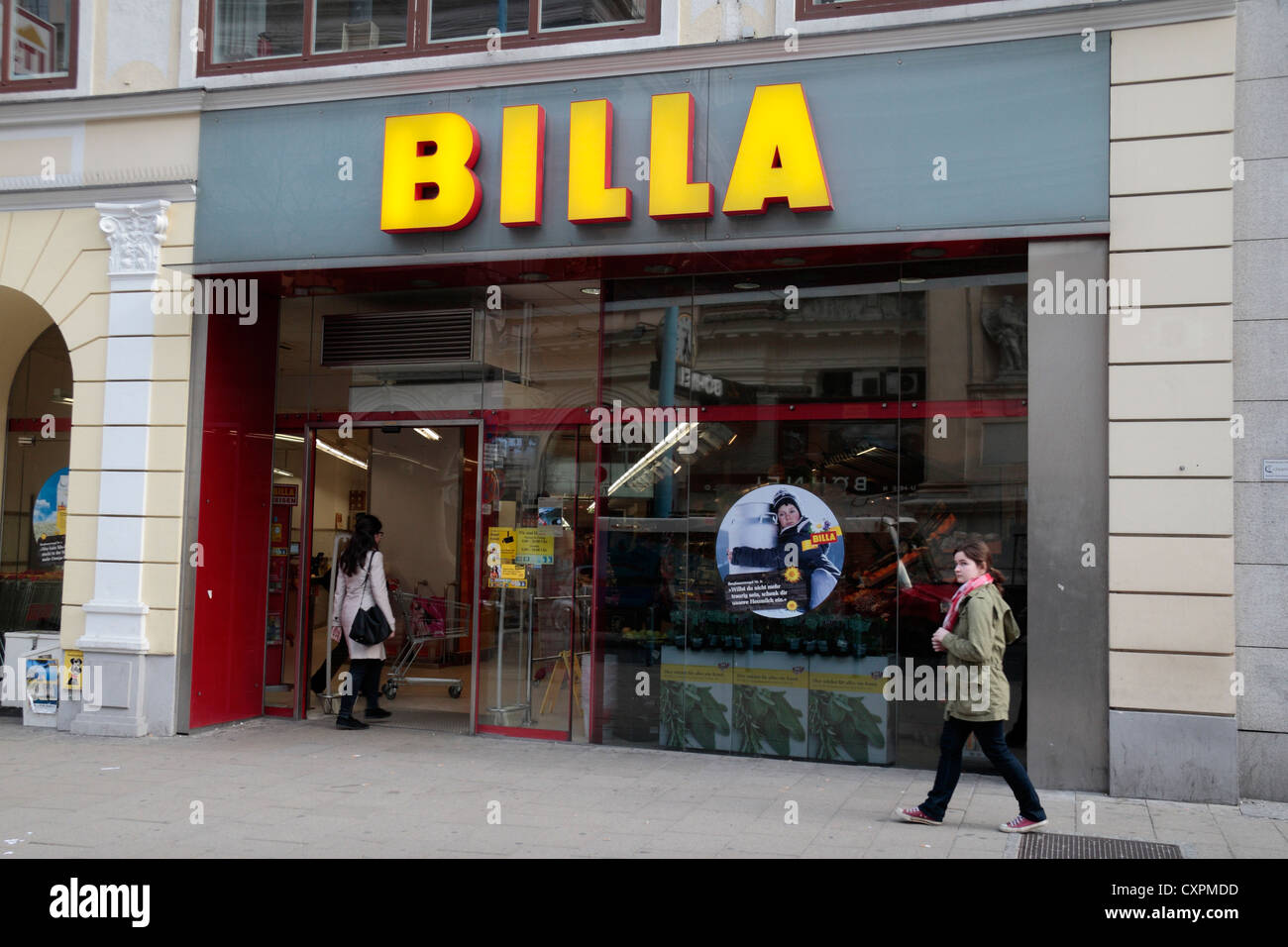 A BILLA supermarket in Vienna, Austria. Stock Photo