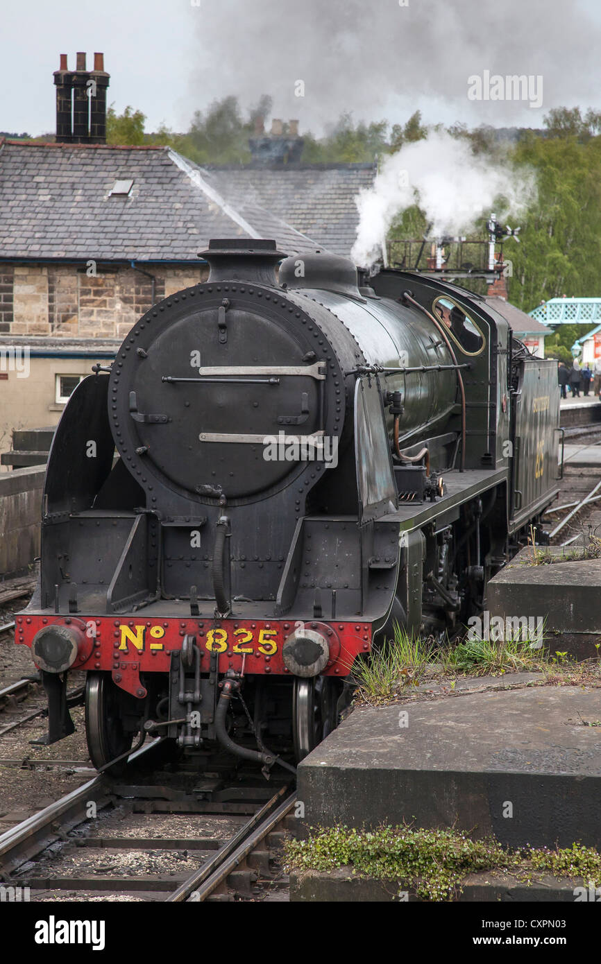Southern Railway class S15 4-6-0 steam locomotive 825, Steam Engine Grosmont, North York Moors Railway Stock Photo