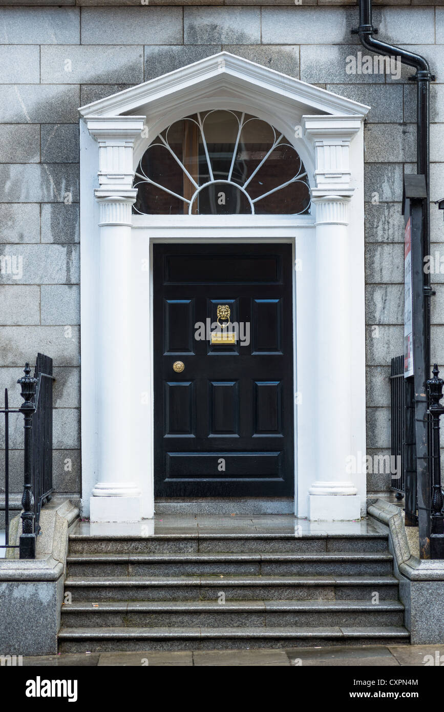 Georgian door, Fitzwilliam Square, Dublin, Ireland. Stock Photo