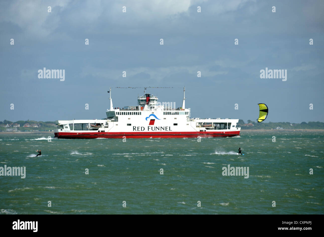 Isle of Wight Ferry on the Solent Southampton water England Stock Photo