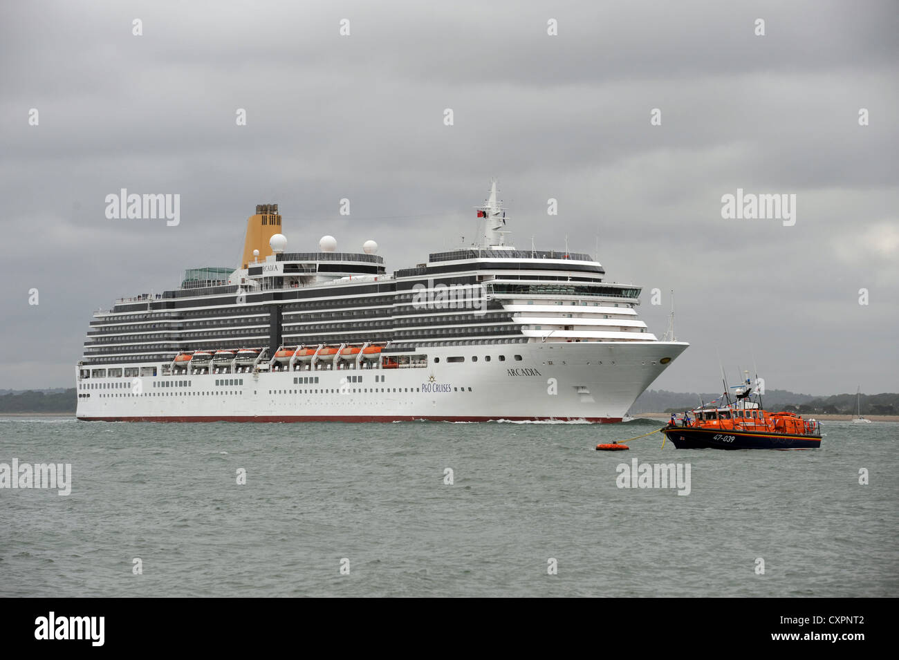 P&O Cruise ship Arcadia Southampton Stock Photo