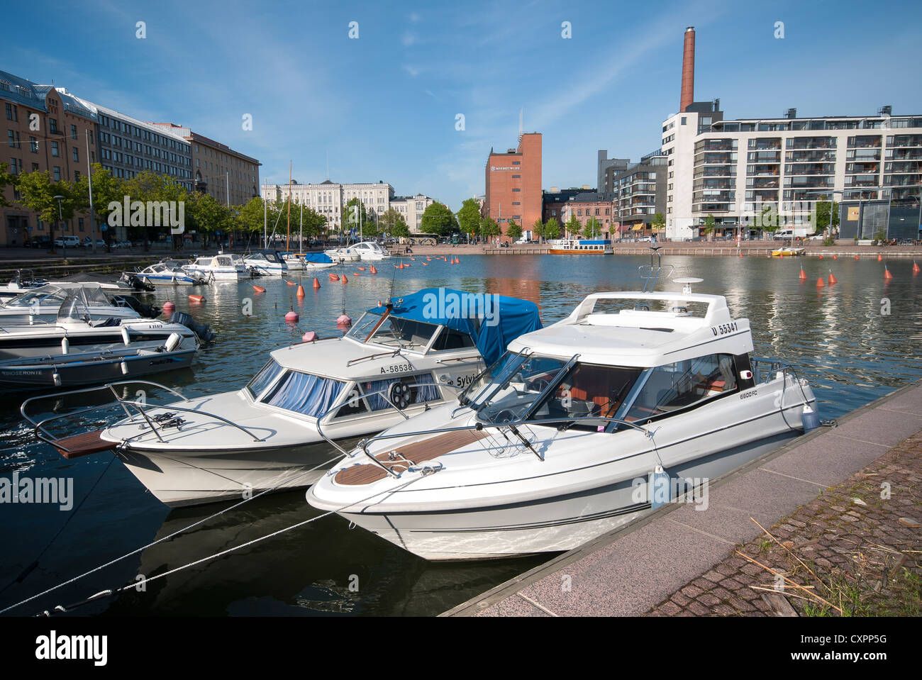 Hietalahti harbour in Helsinki, Finland Stock Photo
