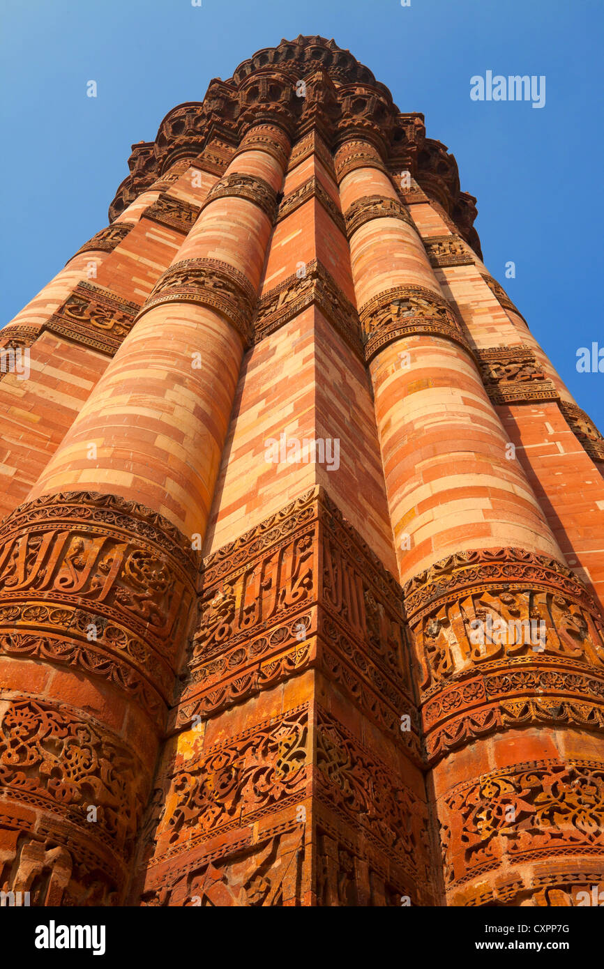 Qutub Minar, the tallest minaret in the world, Delhi, India Stock Photo