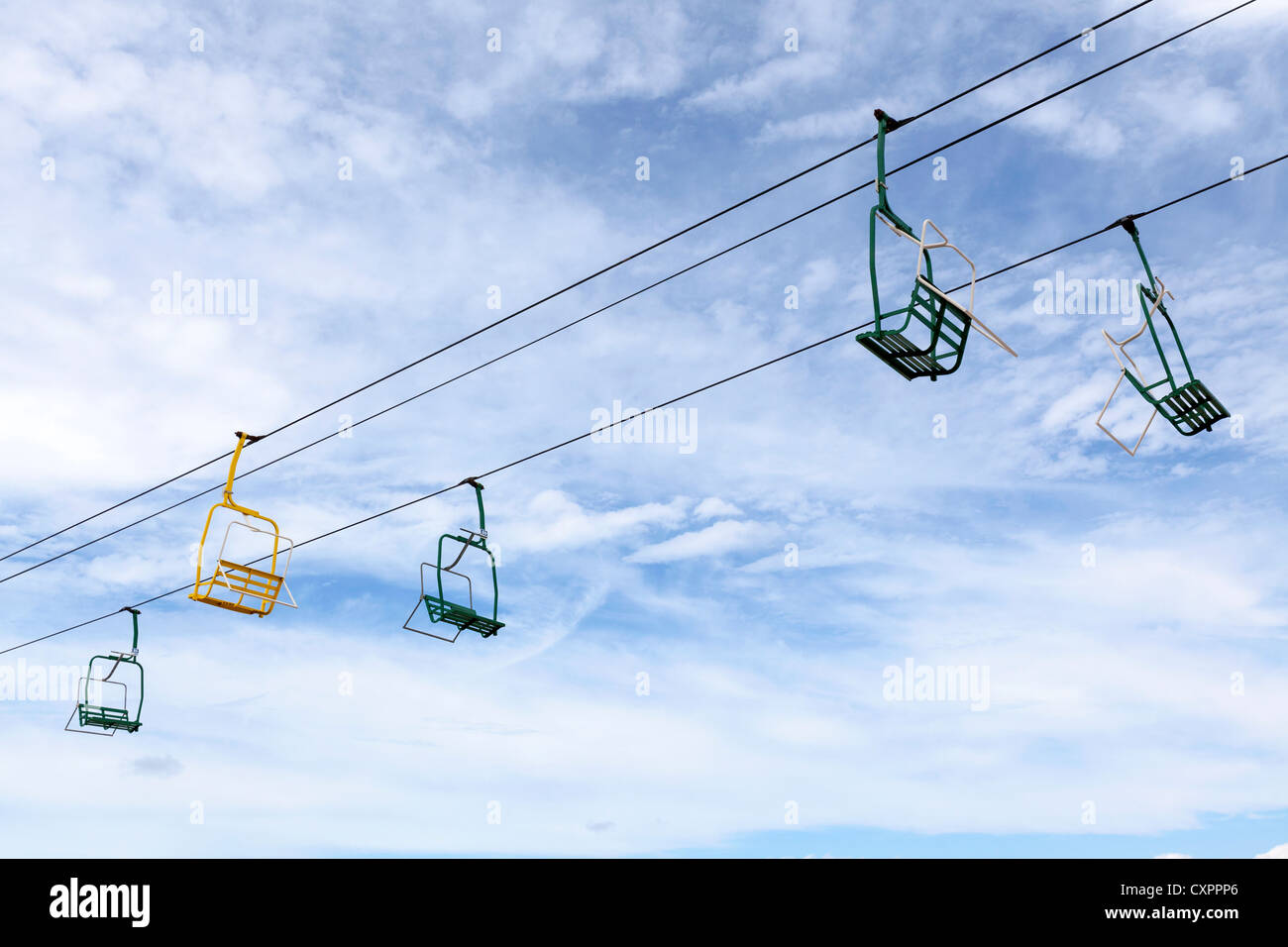 An Amusement Park Ski Lift Ride Stock Photo - Alamy