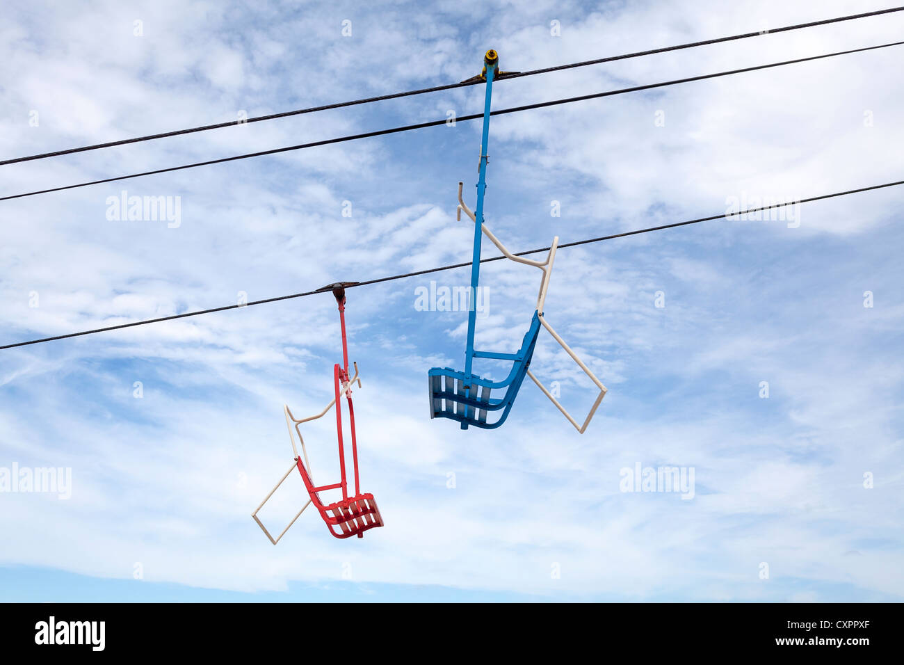 Amusement Park Ski Lift Ride Stock Photo - Alamy