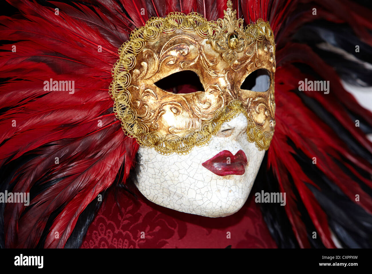 Venezian Mask Close-up Stock Photo