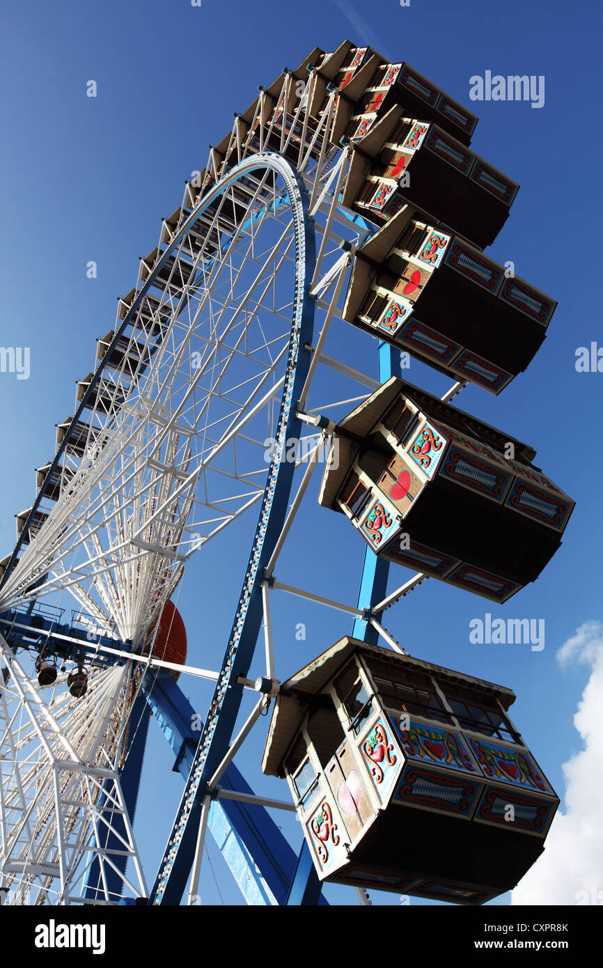 The high ferry wheel at the Oktoberfest in Munich Stock Photo