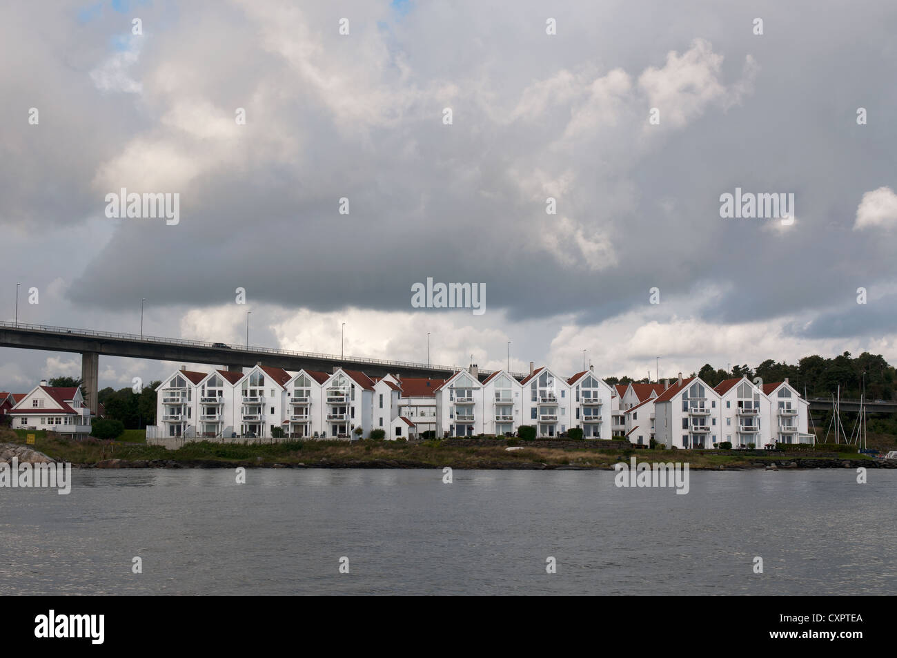 Picture of Apartment buildings in the port of Stavanger, Norway Stock Photo - Alamy