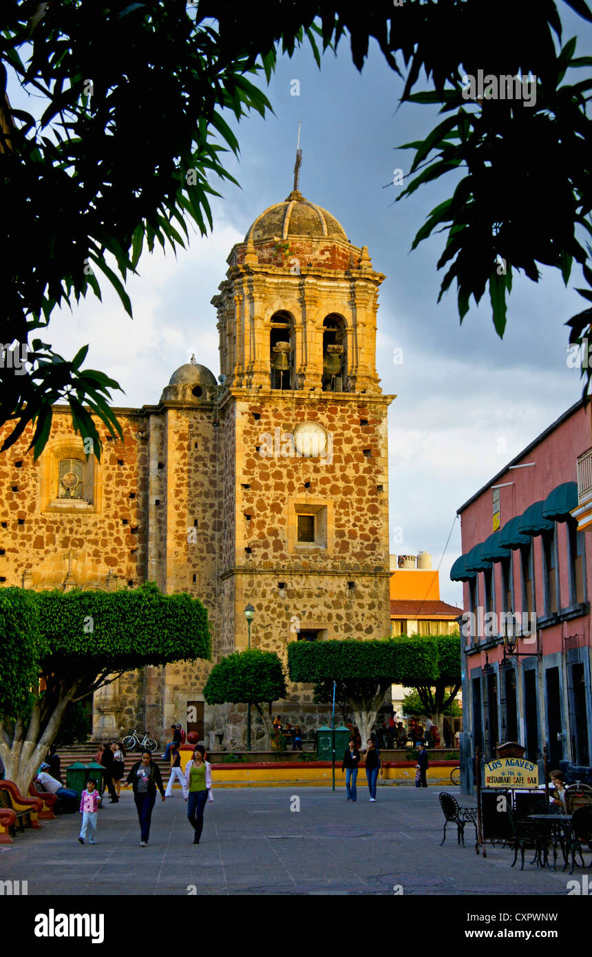 Colorful town of Tequila in Jalisco, home of Jose Cuervo Tequila company and other distillers Stock Photo