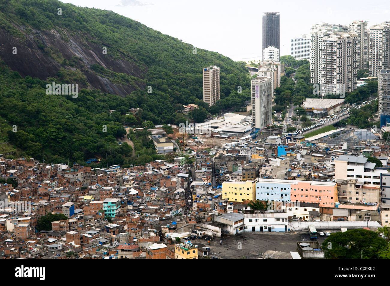 A favela in RIo De Janeiro. Stock Photo