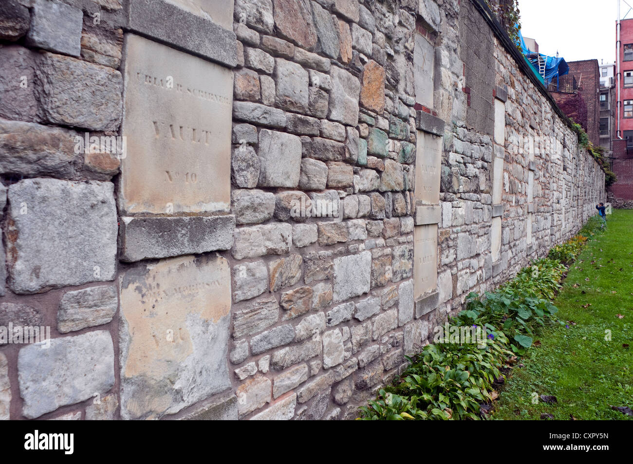 New York, NY 7 Oct 2012 THe New York Marble Cemetery, also known as the Second Avenue Cemetery