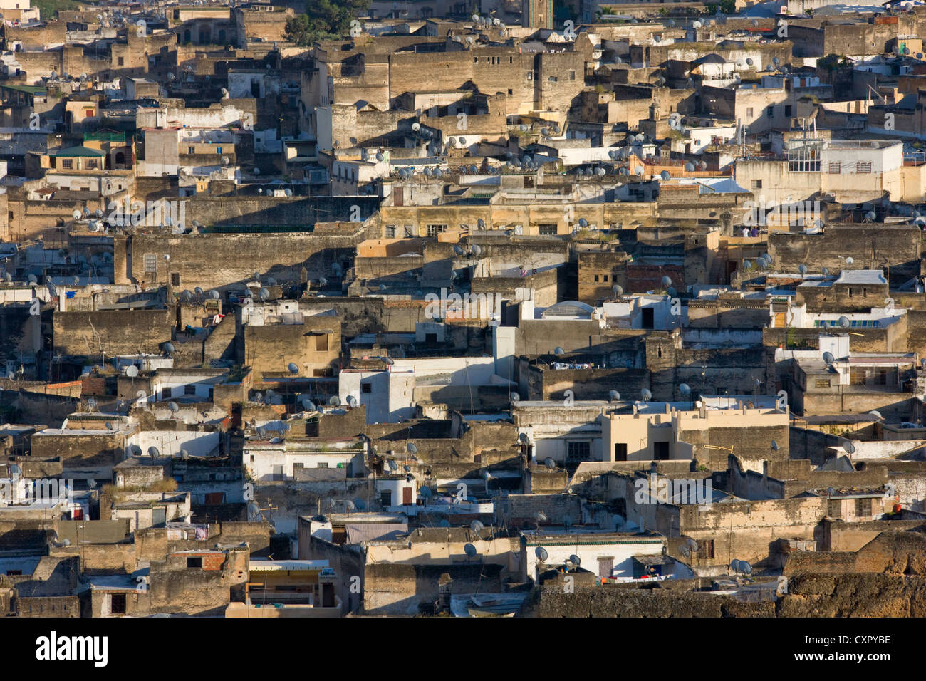 Cityscape of old medina, Fes, Morocco Stock Photo