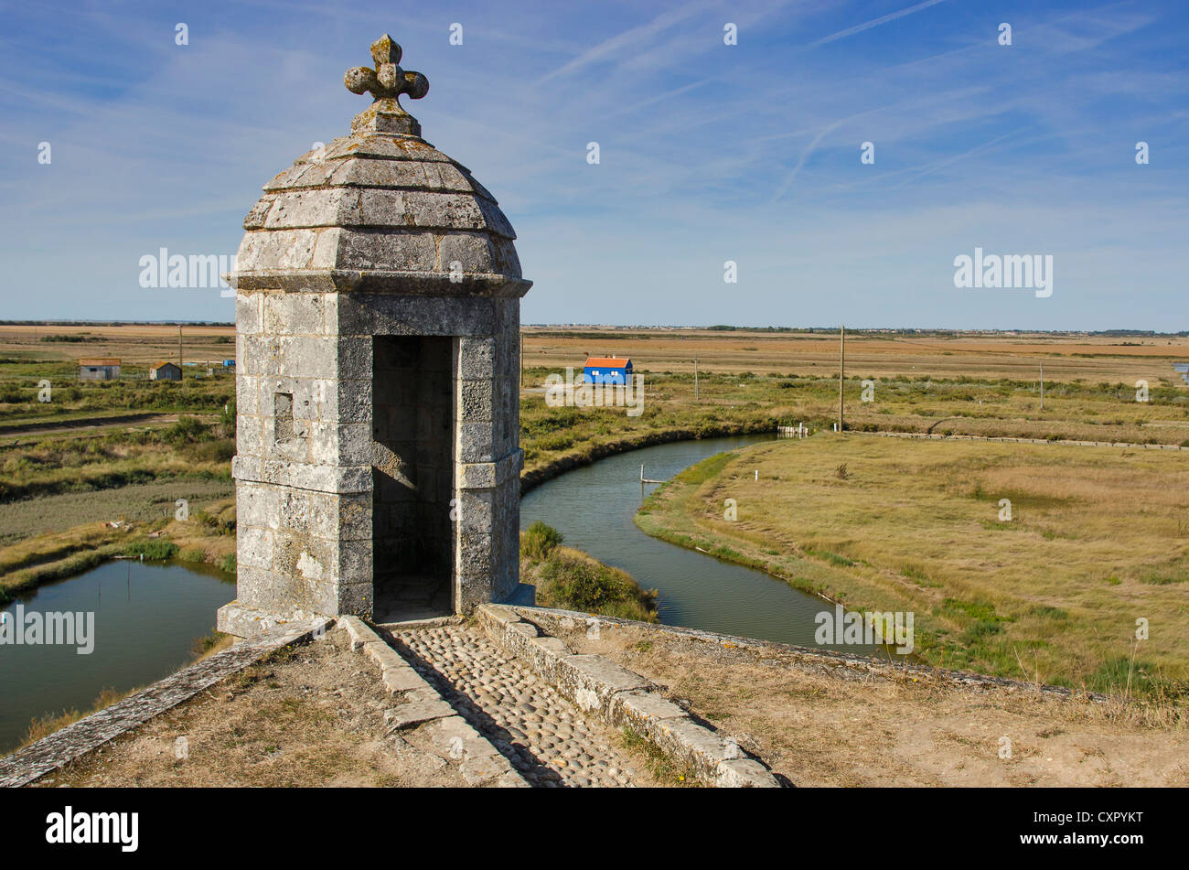 Sentry box, walled city of Brouage, Charente Maritime, France Stock Photo