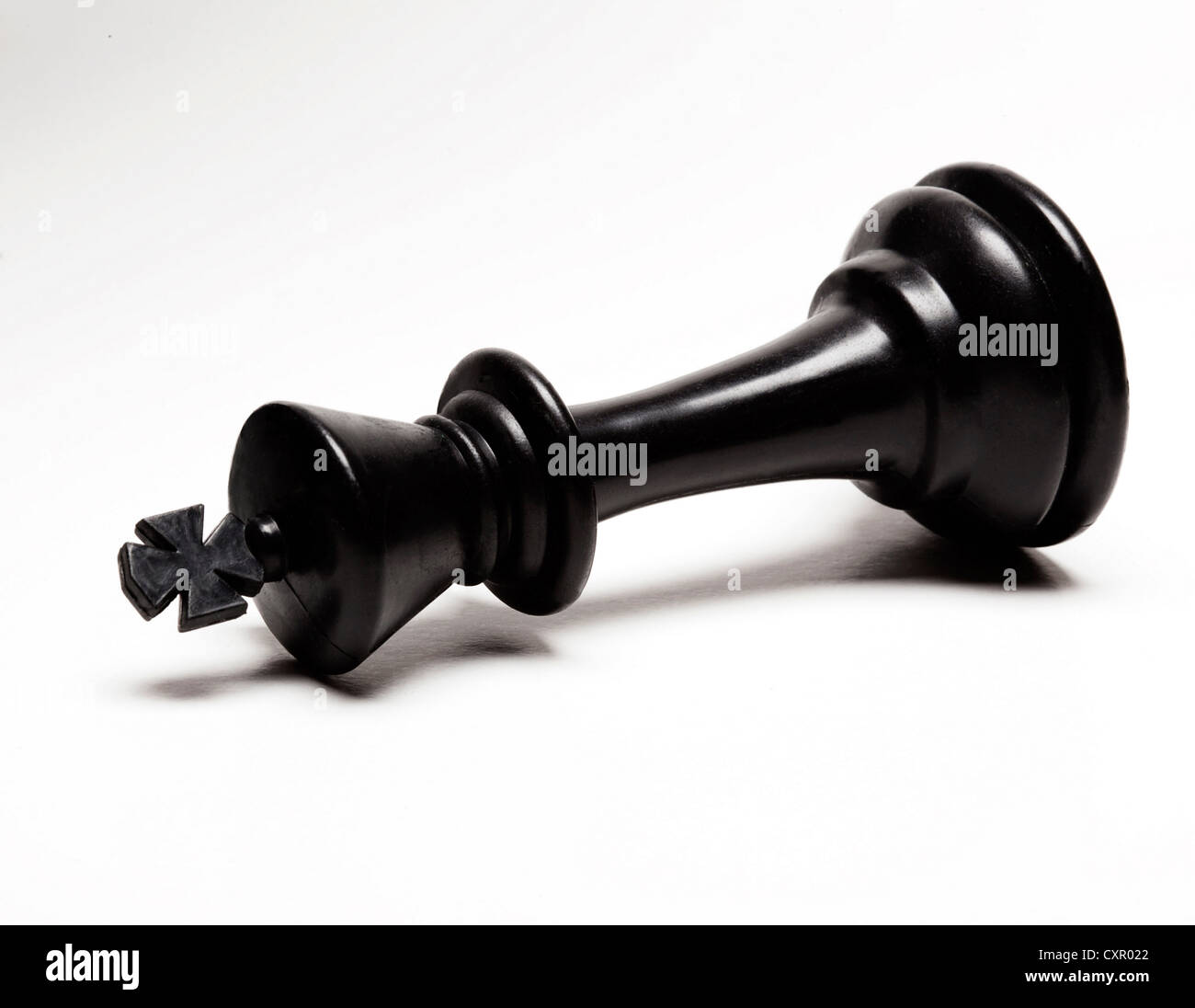 King chess piece, fallen Stock Photo