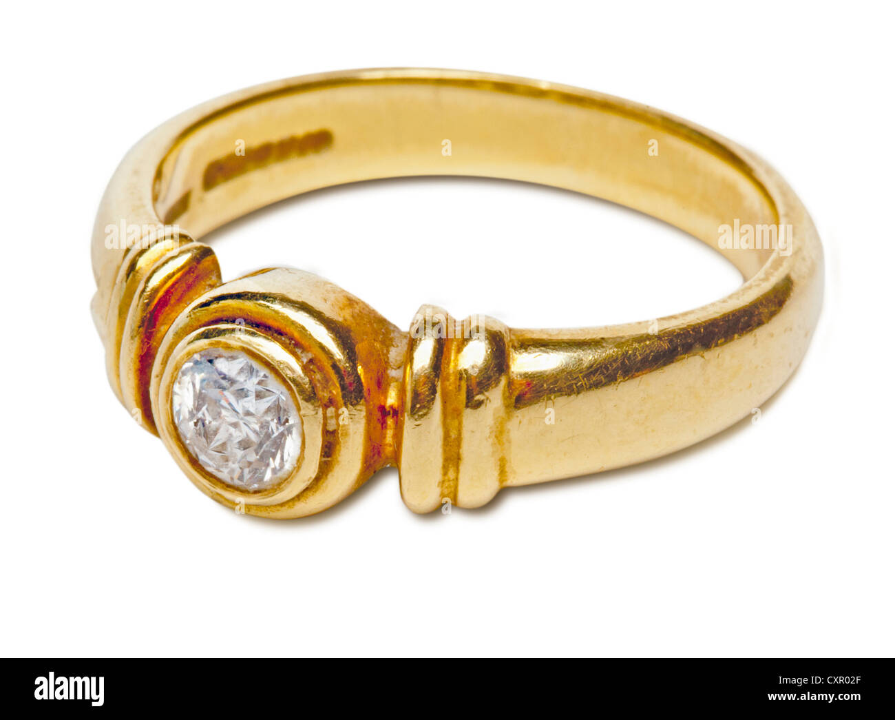 gold ring with diamond CXR02F