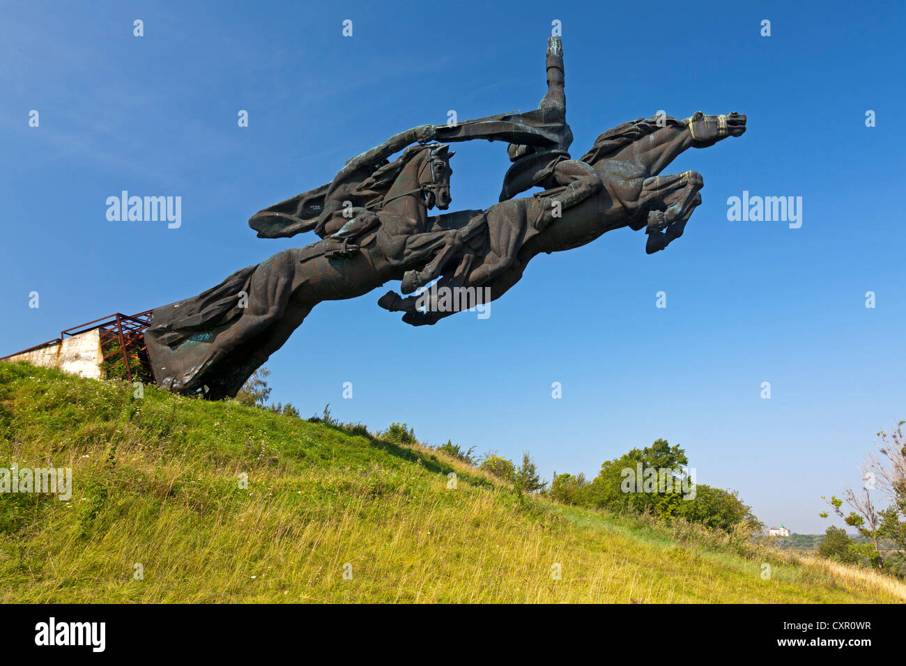 Monument to First Cavalry Army, Olesko, Galicia, Ukraine Stock Photo