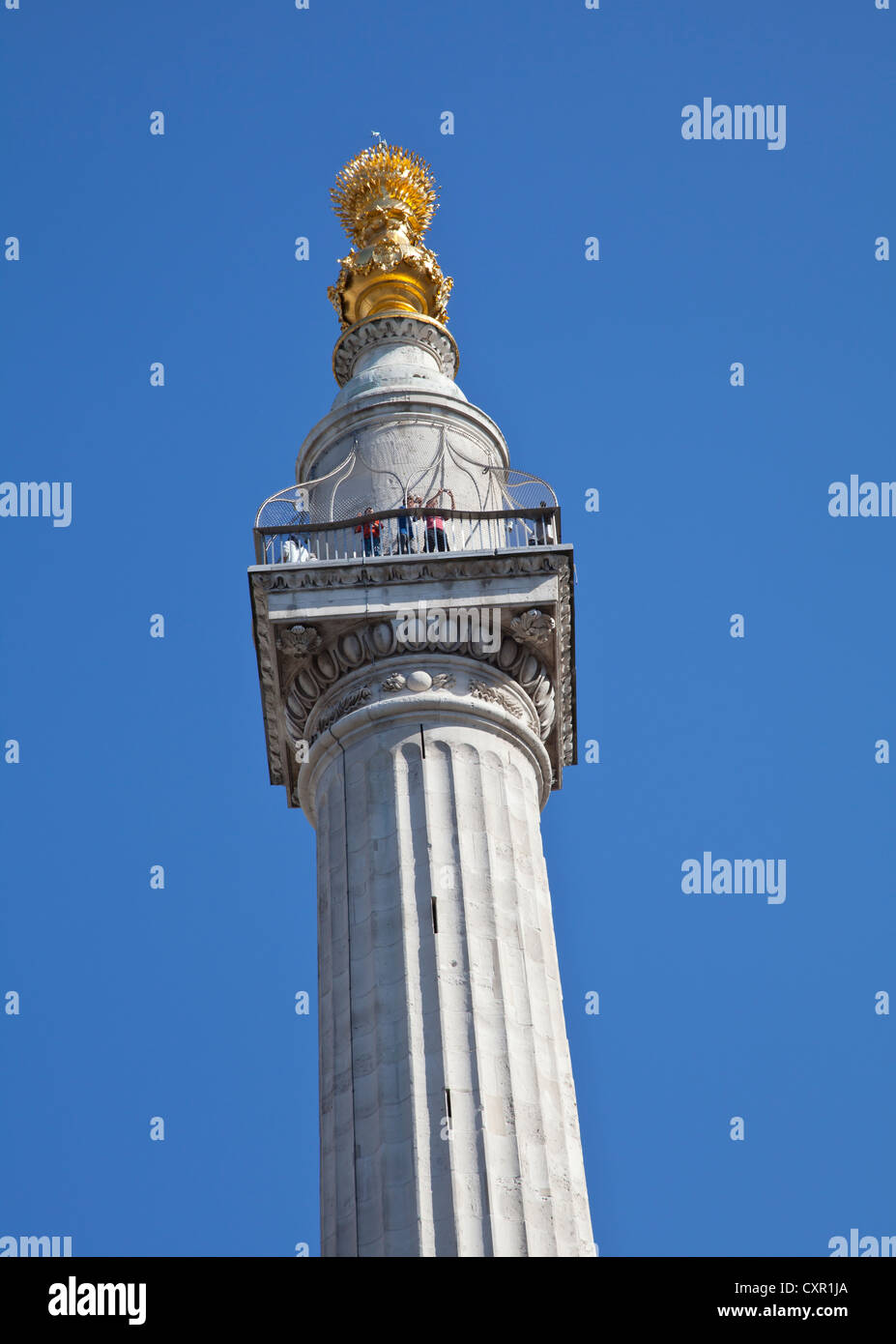 The Monument to the Great Fire of London Stock Photo