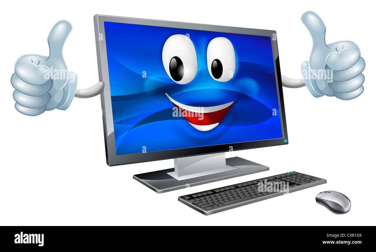 Cartoon computer hi-res stock photography and images - Alamy