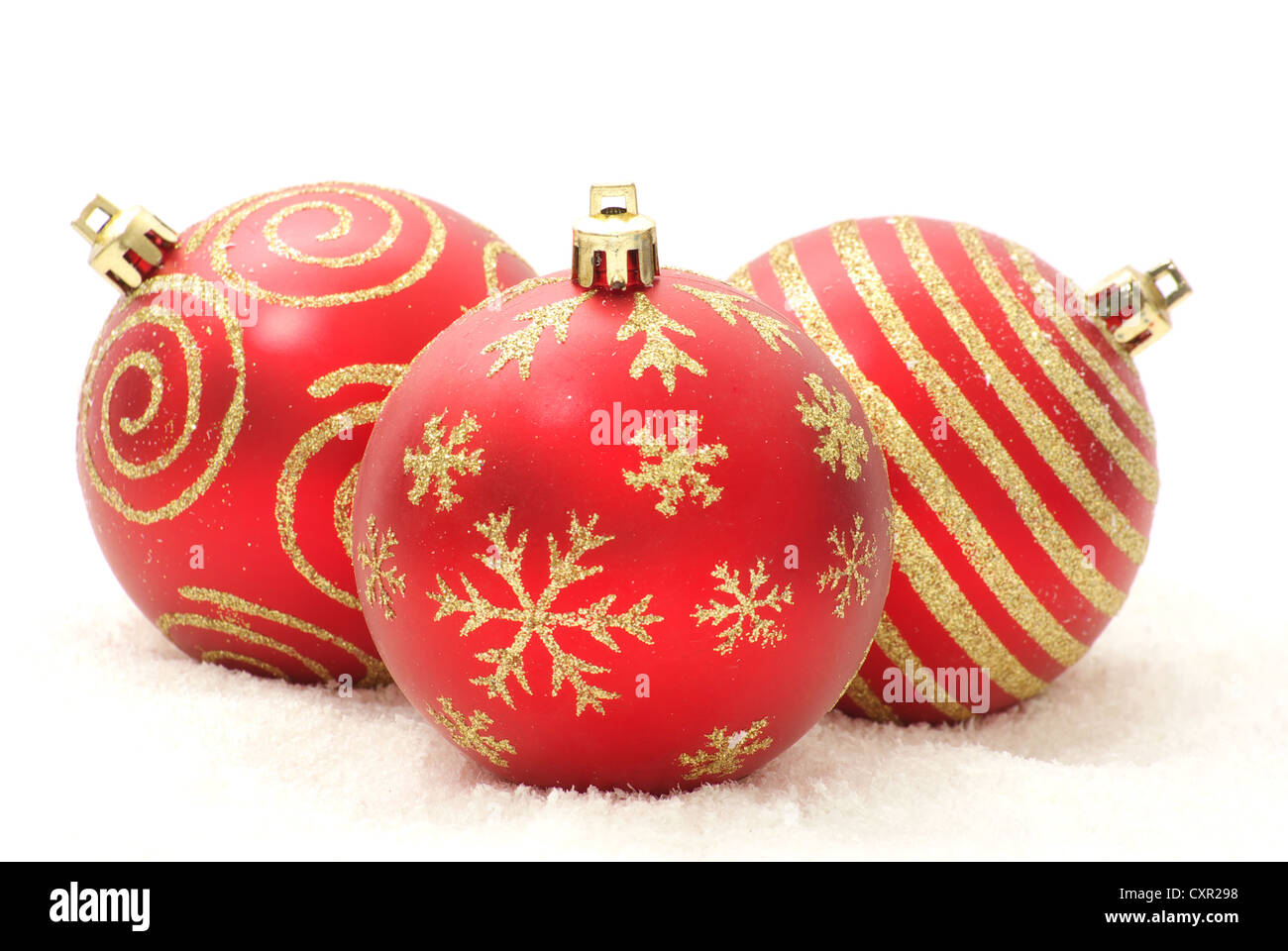 christmas balls isolated on a white background Stock Photo - Alamy