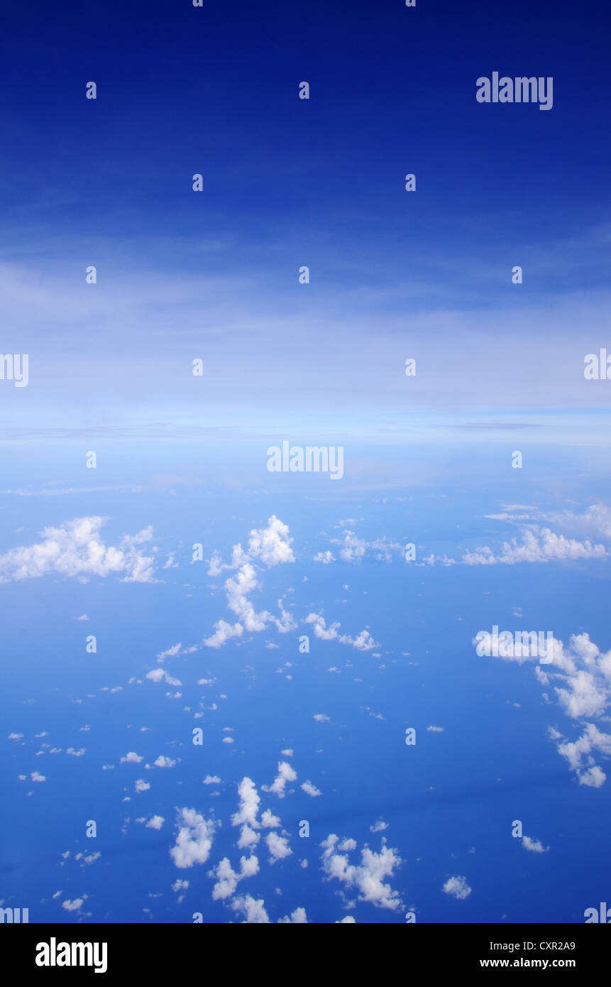 blue sky with clouds and sun Stock Photo - Alamy