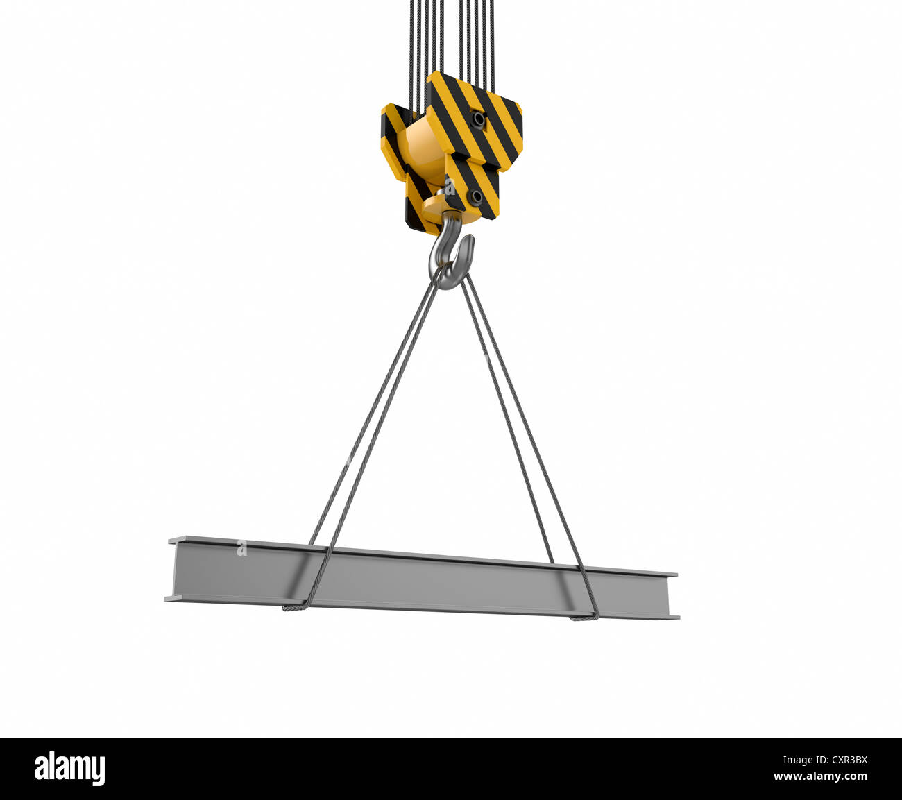 Crane Hook Lifting Steel Pipes Isolated Stock Illustrations – 46