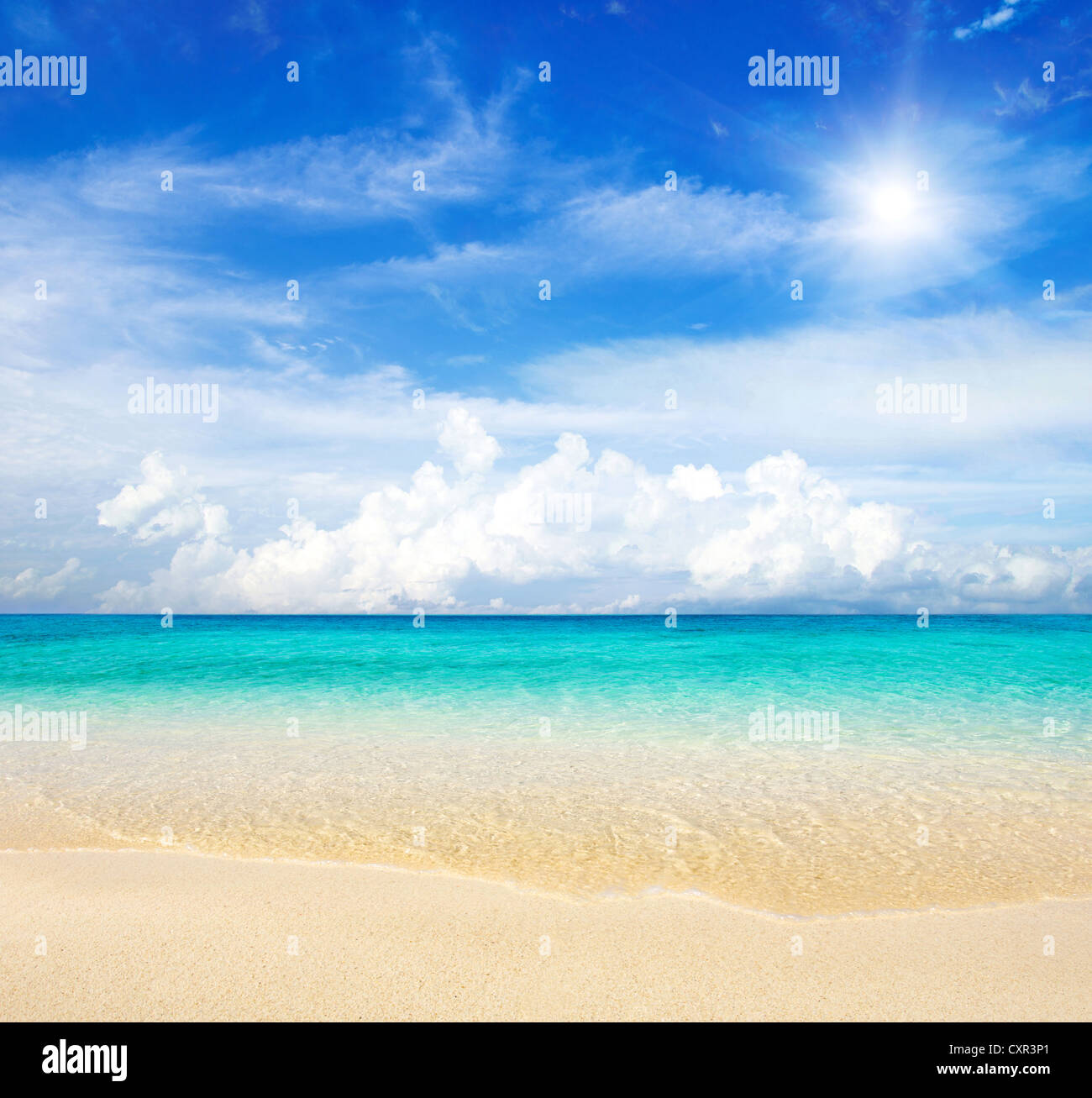 beautiful beach and tropical sea Stock Photo - Alamy
