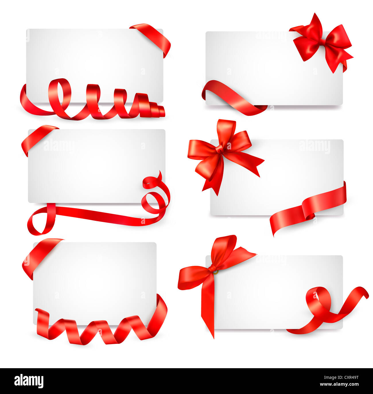 Big set of colorful gift bows with ribbons Stock Photo - Alamy
