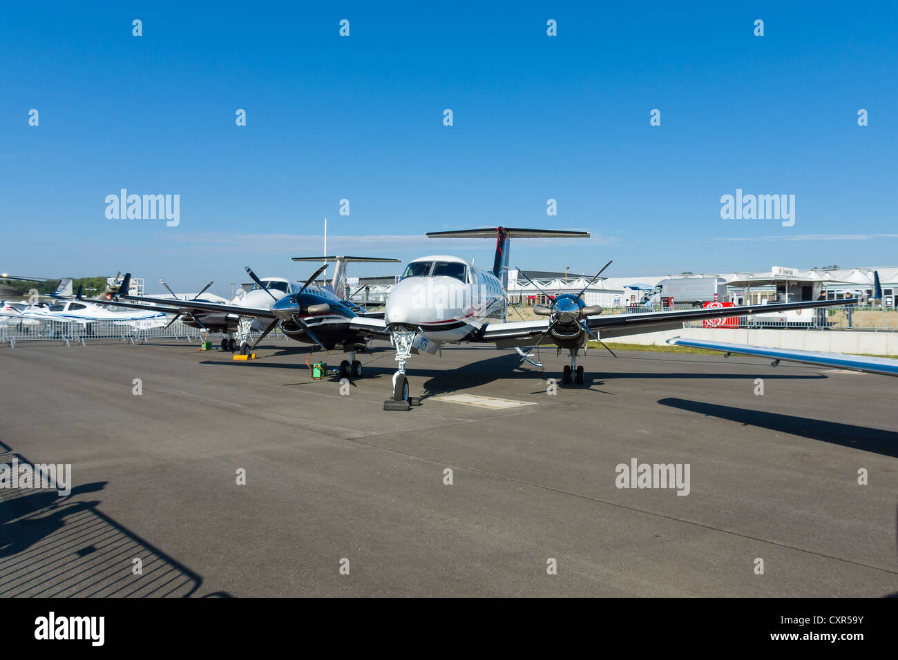 Twin-turboprop aircraft Beechcraft King Air, Model B250 Stock Photo - Alamy