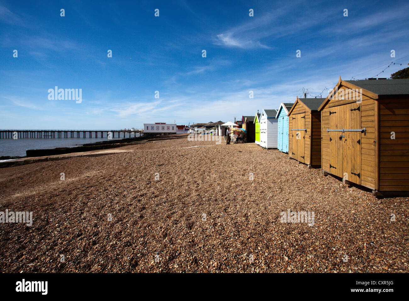 Felixstowe Beach and Pier Suffolk England Stock Photo