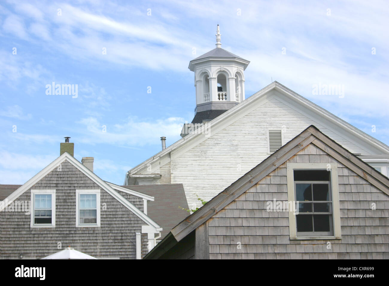 The cupola of the town library in Provincetown, Massachusetts Stock Photo