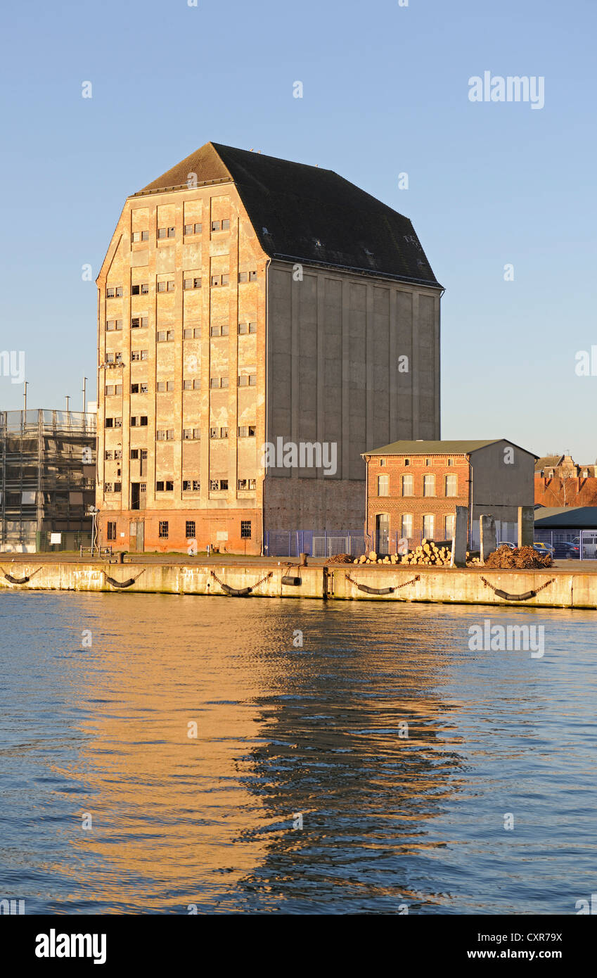 Old warehouse building from the 19th Century, old port of Stralsund, UNESCO World Heritage Site, Mecklenburg-Western Pomerania Stock Photo