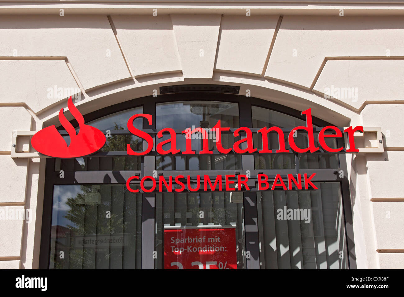 Branch of Santander Bank, consumer bank, Berlin, Germany, Europe Stock Photo