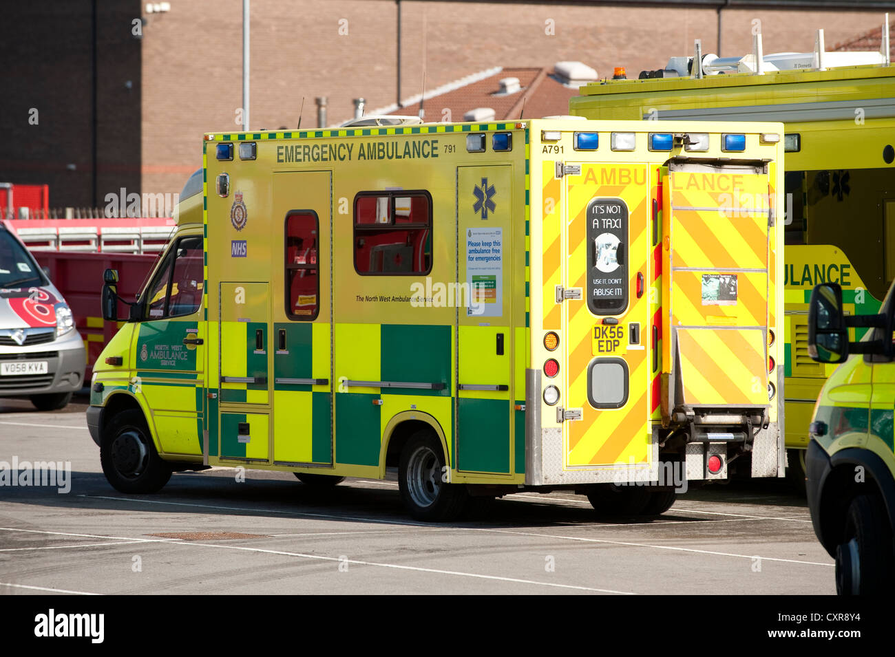 Bright Yellow Emergency Ambulance UK Stock Photo Alamy