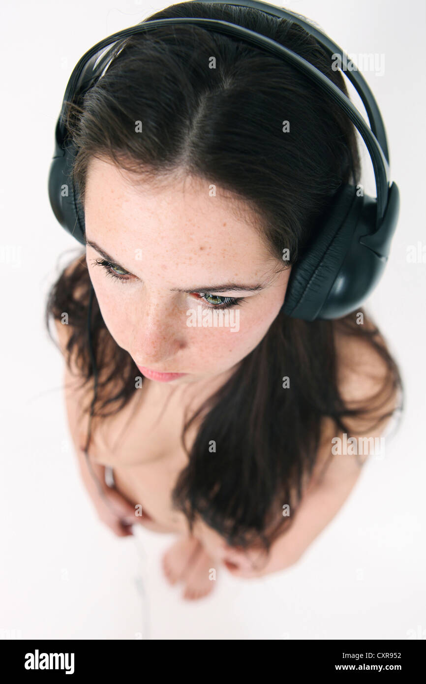 Naked chicks with headphones