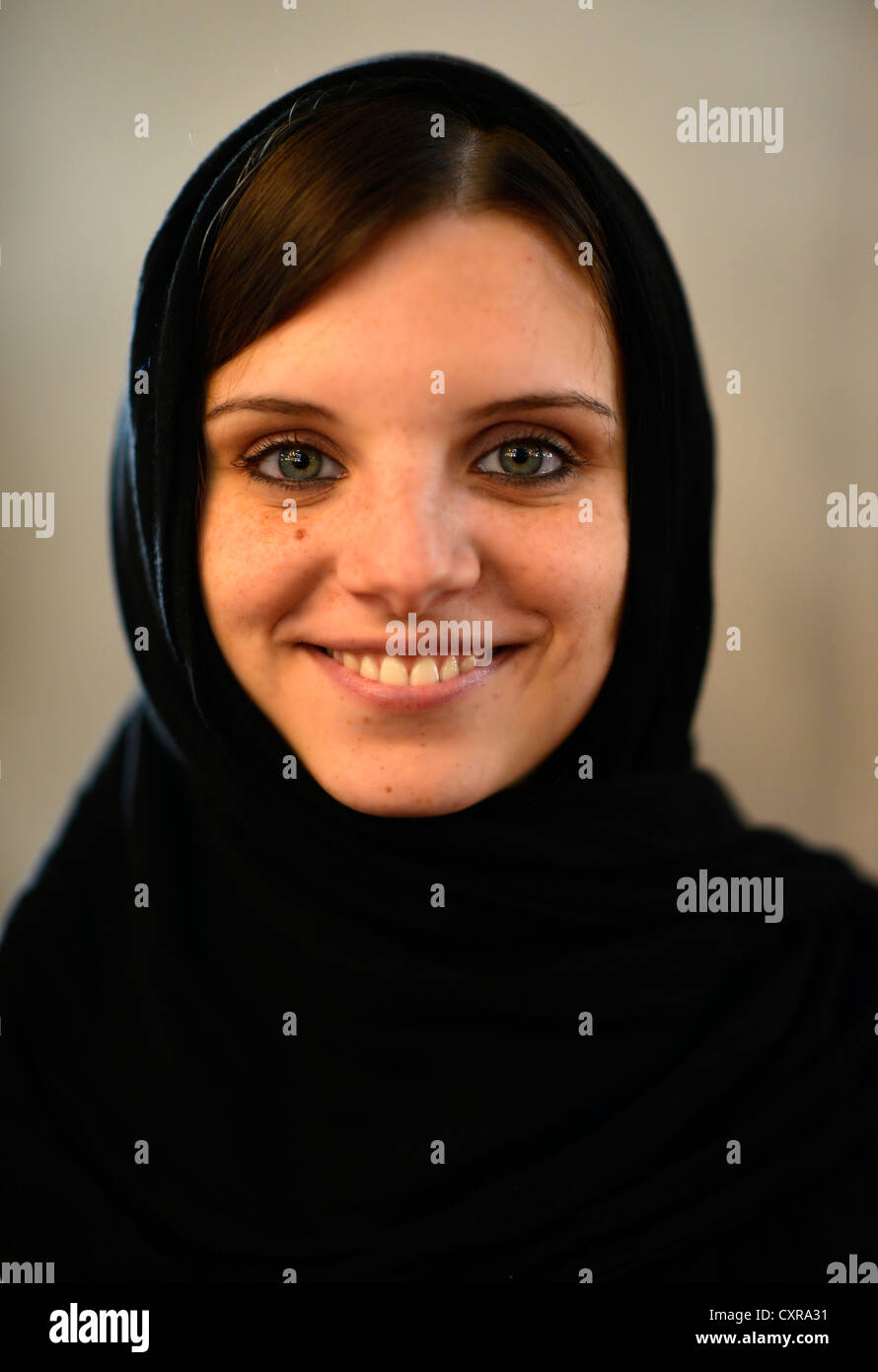 Young Woman with a veil, Istanbul, Turkey, Europe Stock Photo